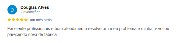 Avaliacao de cliente real no Google, numero 4