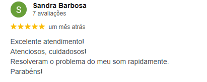 Avaliacao de cliente real no Google, numero 6