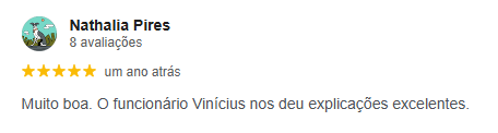 Avaliacao de cliente real no Google, numero 7