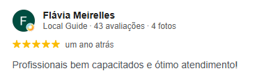 Avaliacao de cliente real no Google, numero 8